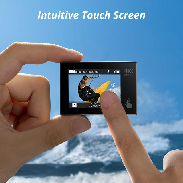 Alt view image 4 of 7 - Brave 4 Pro 4K30FPS Action Camera - 131ft Underwater Camcorder Waterproof Camera with Touch Screen Advanced EIS Remote Control 5X Zoom Underwater Camera Support External Mic