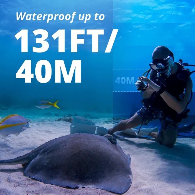 Alt view image 3 of 7 - Brave 4 Pro 4K30FPS Action Camera - 131ft Underwater Camcorder Waterproof Camera with Touch Screen Advanced EIS Remote Control 5X Zoom Underwater Camera Support External Mic