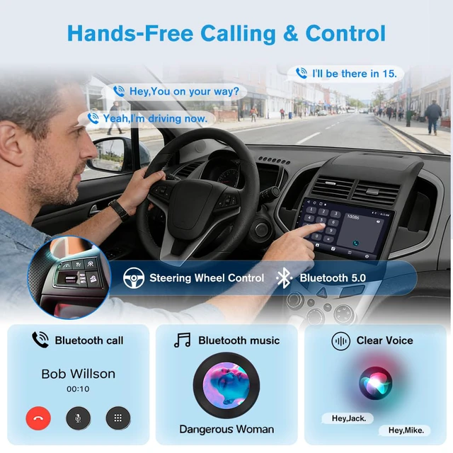 Alt view image 4 of 7 - 5G WIFI Car Radio Stereo for Chevy Aveo Sonic 2011 2012 2013 2014 2015 with Wireless Android Auto Carplay 2G+32G 9 inch Android 13 Touch Screen with SWC GPS Navigation DSP BT Free Backup Camera