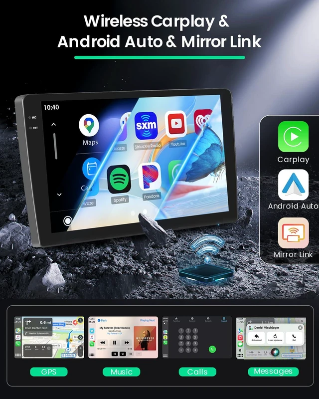 Alt view image 5 of 7 - 4+64G Android 15 Car Radio for Hyundai Tucson 2015 2016 2017 2018, 9" Touchscreen Car Stereo Wireless CarPlay Android Auto, 5GHz WiFi, Bluetooth 5.0, EQ, GPS, 1280 * 720, Backup Camera, SWC