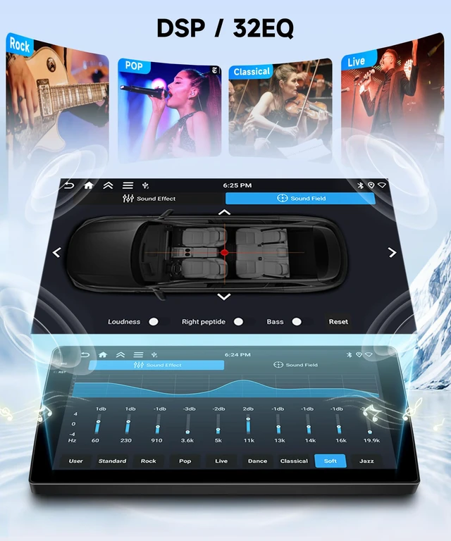 Alt view image 5 of 7 - 4G+128G for Dodge Grand Caravan Car Radio 2011-2020 Chrysler Town & Country 2011-2016, 9" in-Cell Touch Screen Car Stereo with WiFi DSP Wireless Carplay Android Auto BT 5.0 SWC Backup Camera
