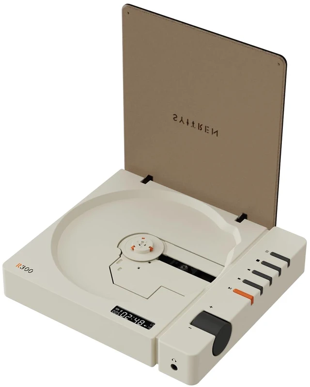 Main image of R300 CD Player Bluetooth Portable Desktop Retro CD Player for Home Fiber Output No Built-in Speaker White Gift (White)