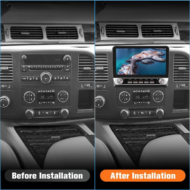 Alt view image 3 of 7 - 4Core 64GB ROM Car Radio Stereo for Chevy Chevrolet Silverado 2007-2013 Tahoe Equinox GMC Sierra Yukon with Android 13 CarPlay Android Auto Bluetooth FM/AM Backup Camera