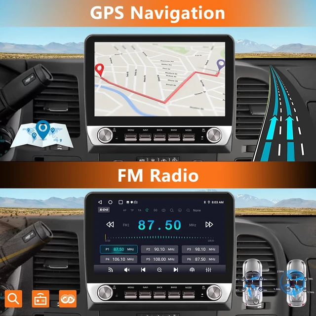 Alt view image 5 of 7 - 4Core 64GB ROM Car Radio Stereo for Chevy Chevrolet Silverado 2007-2013 Tahoe Equinox GMC Sierra Yukon with Android 13 CarPlay Android Auto Bluetooth FM/AM Backup Camera