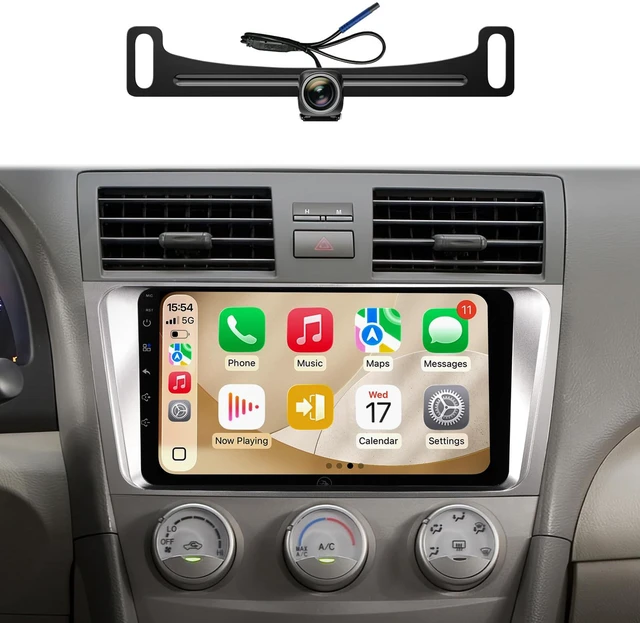 Main image of QLED Linux Car Stereo for Toyota Camry 2007-2011, Wireless Apple CarPlay & Android Auto Touch Screen Radio, Plug and Play Dash Kit Replacement with AHD 1080P Backup Camera, Bluetooth, SWC, AM/FM