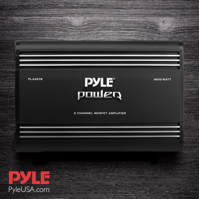 Alt view image 7 of 7 - 2 Channel Car Stereo Amplifier - 4000W Dual Channel Bridgeable High Power MOSFET Audio Sound Auto Small Speaker Amp Box w/ Crossover, Bass Boost Control, Silver Plated RCA Input Output - PLA2678