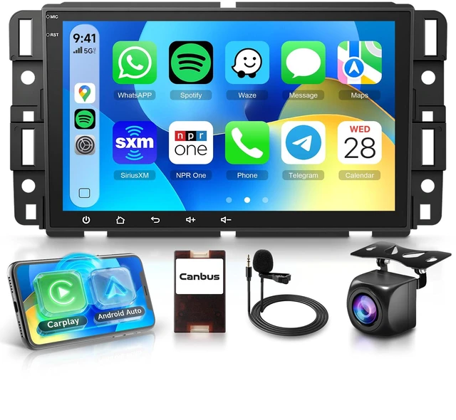 Main image of 4Core 2G+64G Car Radio for Chevrolet Chevy Silverado GMC Sierra Yukon 2007-2013, Android Car Stereo Wireless CarPlay Android Auto, GPS WiFi, Touchscreen, Bluetooth, EQ, Backup Camera