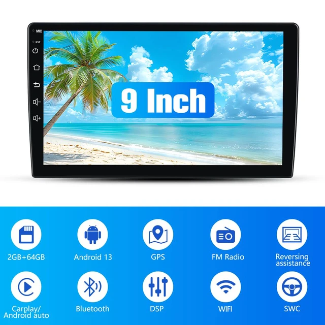 Alt view image 3 of 7 - Car Radio for Ford F150 2009-2012, 2GB RAM+64GB ROM, Wireless CarPlay/Android Auto, SWC, Backup Camera HD, Manual AC Only, 9" Touch Screen Stereo with GPS, WiFi, Bluetooth, DSP, FM Radio