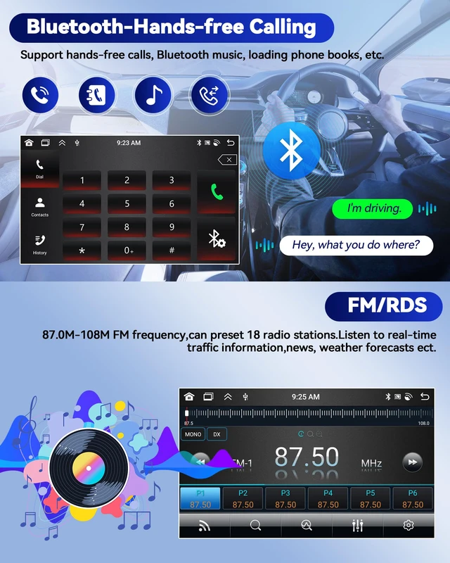 Alt view image 7 of 7 - for Hyundai Accent Verna Solaris 2010-2016 Android 15 Car Radio, 2+64G Wireless Carplay/Android Auto 9" IPS Touch Screen Car Stereo with Bluetooth/GPS Navi WiFi +AHD Backup Camera+MIC
