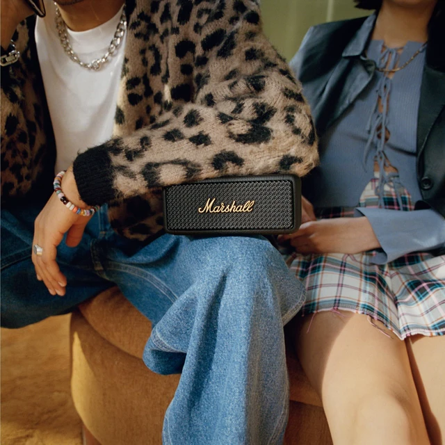 Alt view image 4 of 7 - Emberton II Portable Bluetooth Speaker, Black & Brass