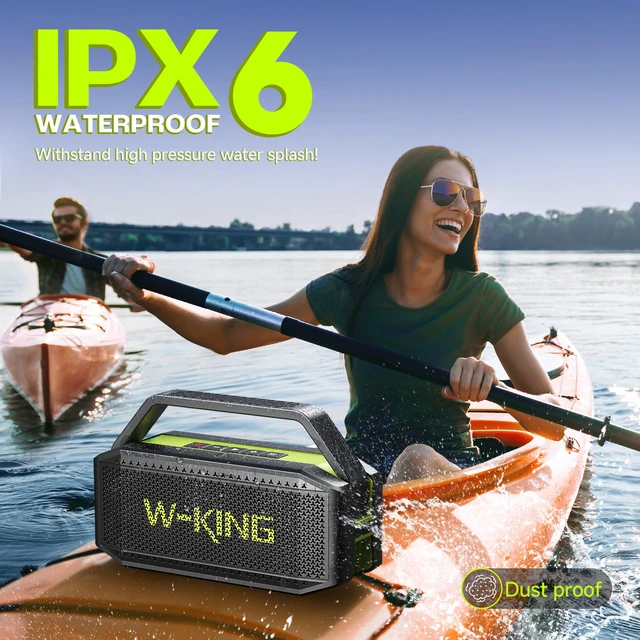 Alt view image 3 of 7 - Portable Bluetooth Speaker 100W(Peak) Loud with Deep Bass, IPX6 Waterproof Speakers Bluetooth Wireless, 60W Ex-large Passive Radiator/40H/EQ/Dual Pairing/TF/AUX, Party Big Large Outdoor Boombox