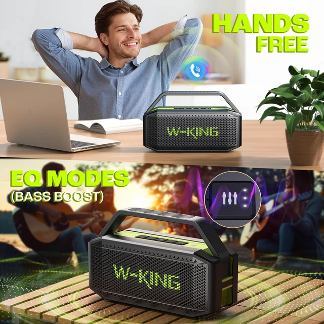 Alt view image 5 of 7 - Portable Bluetooth Speaker 100W(Peak) Loud with Deep Bass, IPX6 Waterproof Speakers Bluetooth Wireless, 60W Ex-large Passive Radiator/40H/EQ/Dual Pairing/TF/AUX, Party Big Large Outdoor Boombox