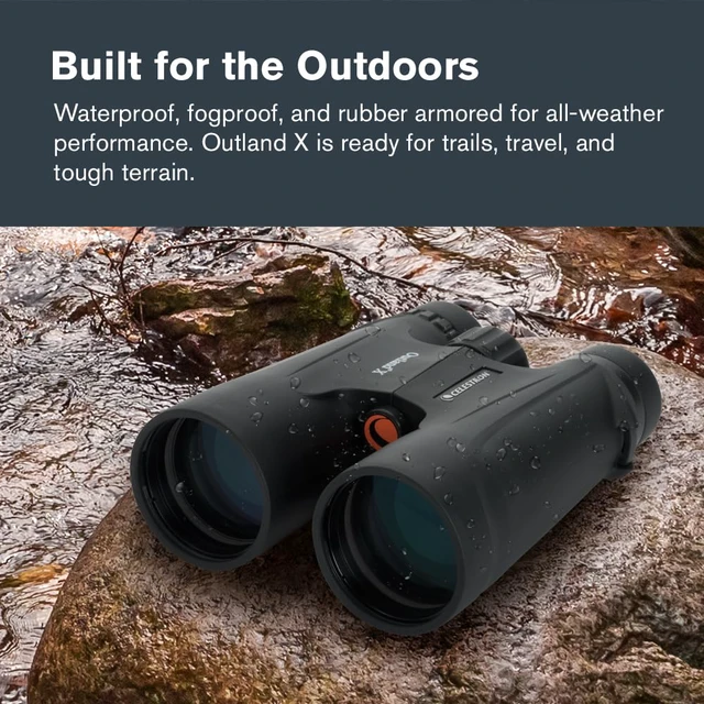 Alt view image 7 of 7 - Outland X 10x50 Binoculars Ideal for Birding and Outdoors 50mm Objective Lenses 5.6° Field of View BaK-4 Prisms Multi-Coated Waterproof and Fogproof