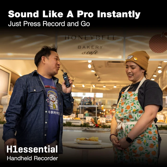 Alt view image 3 of 7 - H1 Essential Handheld Recorder for Musicians, Podcasters & Filmmakers with Stereo Microphones, 32-Bit Float, USB Microphone Mode