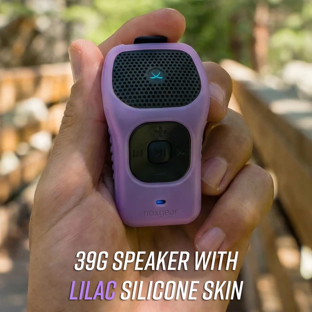 Alt view image 2 of 7 - 39g Wearable Bluetooth Speaker, Magnetic Mini Clip-On EDC Gear, Waterproof Up to 15 Hours Playtime | Clip On Speaker, Wearable Speaker with Microphone, 100ft Range (Color: Lilac)