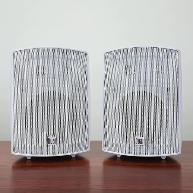 Alt view image 5 of 7 - LU63PW 6.5" 3-Way High Performance Outdoor Indoor Wired Speakers | Effortless Set Up | Home, Pool, Patio, Garage Use | Weather Resistant | Expansive Stereo Sound Coverage | White