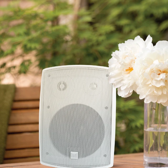 Alt view image 6 of 7 - LU63PW 6.5" 3-Way High Performance Outdoor Indoor Wired Speakers | Effortless Set Up | Home, Pool, Patio, Garage Use | Weather Resistant | Expansive Stereo Sound Coverage | White
