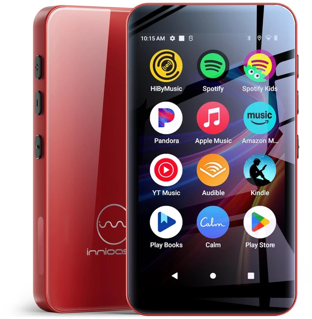 Main image of G5 MP3 Player with Bluetooth and WiFi, 160GB Player with Spotify, Spotify Kids, Pandora, Play Store, Parental Manager App, Calm, 4" HD Full Touch Screen MP4 Music Player for Kids (Red)