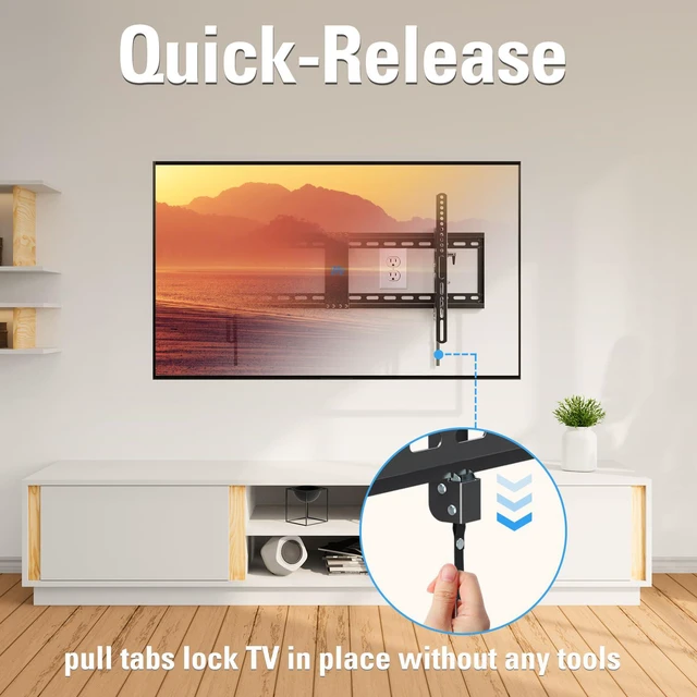 Alt view image 4 of 7 - Advanced Tilt TV Wall Mount for Most 42-90 Inch Flat and Curved Television, Universal Mount Bracket with Extension up to 7 inch, Fits 16", 24", 32" Studs, Max VESA 800x400mm and 120LBS