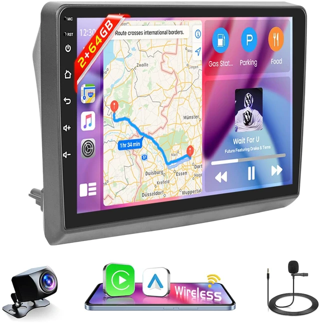Main image of Car Radio for Toyota 4Runner 2003-2009/Tundra 2003-2006/Sequoia 2003-2007, Android 15 Car Stereo Wireless Carplay, 9 inch Touch Screen for Bluetooth Radio Android Auto WiFi GPS 2G RAM 64G ROM