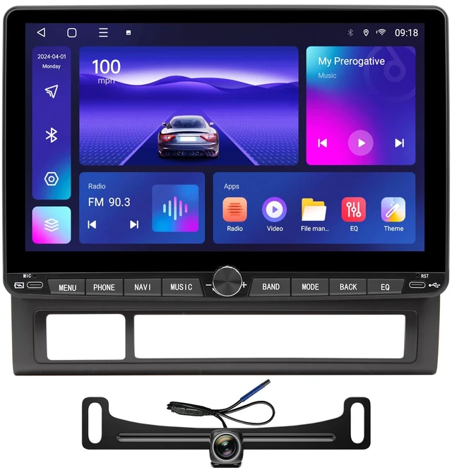 Main image of Car Stereo Dash Kit Replacement for Toyota Tacoma Radio Upgrade 2005-2015,QLED Touch Screen Head Unit w/Wired Wireless CarPlay Andriod Auto GPS Navigation 5GWiFi FM/AM (with Type-c, 4+64G)