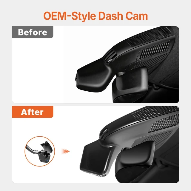 Alt view image 2 of 7 - 4K Mercedes-Benz Dash Cam for 2020-2026 GLE/GLS(with Vent Hole),OEM-Style Dash Camera,No Visible Wires,HDR,WiFi & App,Plug and Play,64GB Card