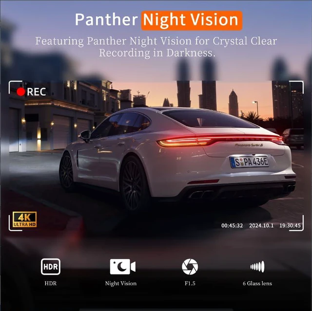 Alt view image 5 of 7 - 4K Mercedes-Benz Dash Cam for 2020-2026 GLE/GLS(with Vent Hole),OEM-Style Dash Camera,No Visible Wires,HDR,WiFi & App,Plug and Play,64GB Card