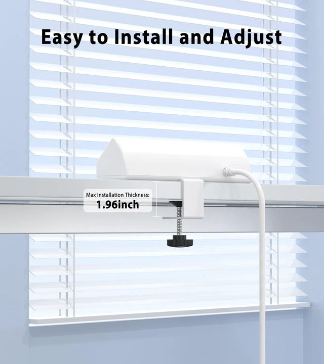 Alt view image 6 of 7 - Desk Clamp Power Strip USB C 45W,8 USB,20FT Cable,White 4 USB-C,Edge Mount,1875W Extension Cord,15A Switch,ETL Listed,Office,Gaming,Dorm