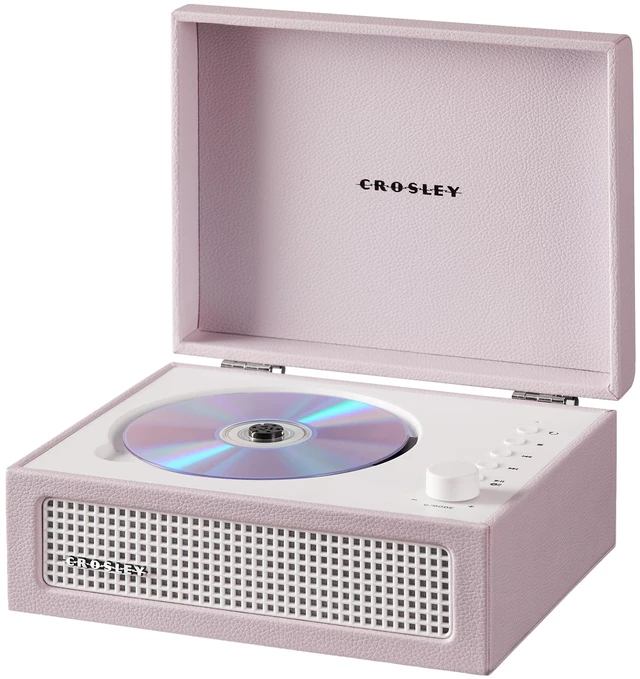 Alt view image 6 of 7 - CR3517A-AM Voyager Cd Player, Amythest CD Player, Bluetooth In / Out, Built-in Full-Range Stereo Speakers, Portable Design with Magnetic Lid Closure