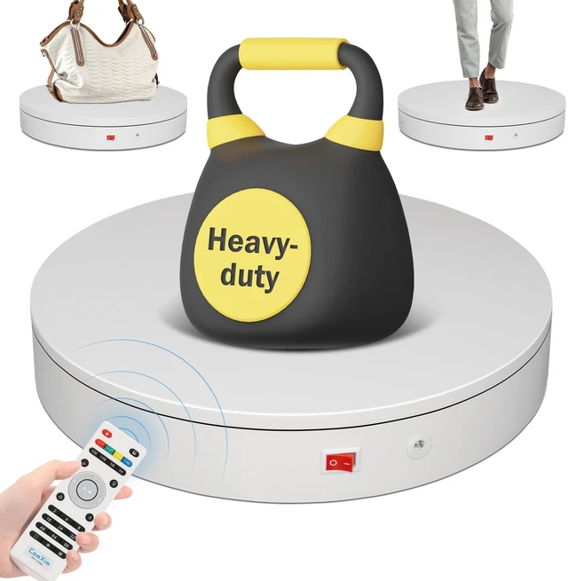 Main image of 15.8In Remote Motorized Electric Turntable Rotating Display Stand Rotating Platform Photography Turntable motorized lazy susan base giratoria para for Photography,3D Scanner,(Load Range:132~400lbs)