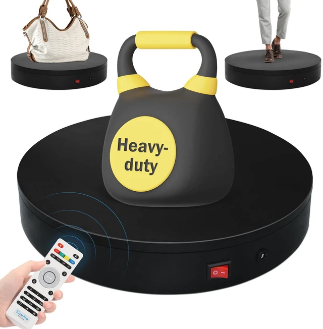 Main image of 15.8In Remote Motorized Electric Turntable Rotating Display Stand Rotating Platform Photography Turntable motorized lazy susan base giratoria para for Photography,3D Scanner,(Load Range:132~400lbs)