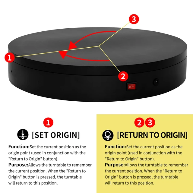 Alt view image 6 of 7 - 15.8In Remote Motorized Electric Turntable Rotating Display Stand Rotating Platform Photography Turntable motorized lazy susan base giratoria para for Photography,3D Scanner,(Load Range:132~400lbs)