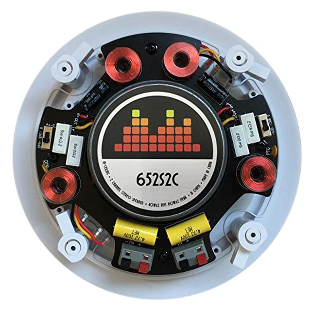 Alt view image 5 of 7 - 652S2C in-Wall in-Ceiling Speaker with Pivoting Tweeter (2 Channel Stereo 6.5 Inch in-Ceiling) 9.4 inch Overall Size