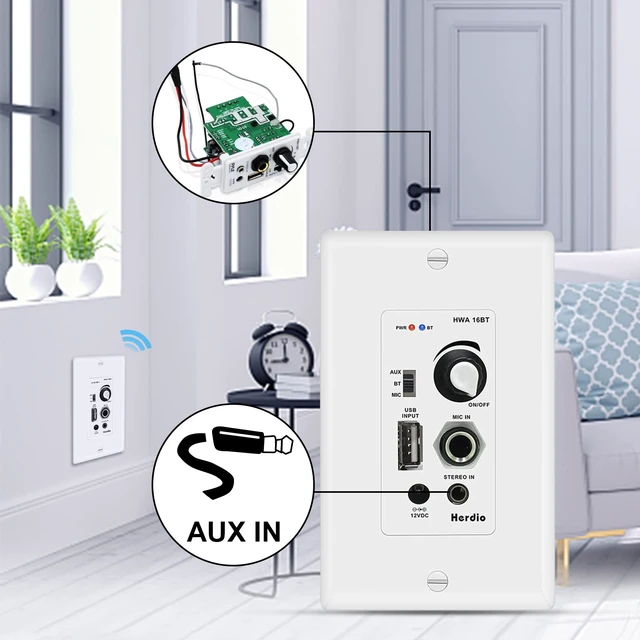 Alt view image 3 of 7 - 5.25 Inch Bluetooth Ceiling Speakers Max Power 600W 2-Way Flush Mount Plus Wall Mount Amplifier Receiver Suitable for Home Theater Bathroom Living Room Kitchen Office(4 Speakers)