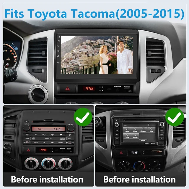 Alt view image 2 of 7 - 5G WiFi 64GB ROM Car Radio for Toyota Tacoma 2005-2015 Support JBL Sound System,Wireless CarPlay/Android Auto,9" HD IPS Display Support Rearview GPS DSP RDS,Upgrade BT 5.0 AM/FM