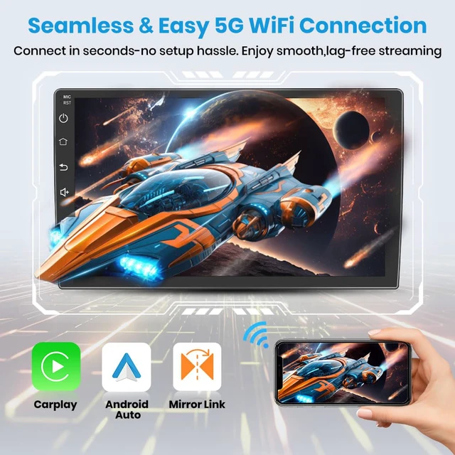 Alt view image 6 of 7 - 5G WiFi 64GB ROM Car Radio for Toyota Tacoma 2005-2015 Support JBL Sound System,Wireless CarPlay/Android Auto,9" HD IPS Display Support Rearview GPS DSP RDS,Upgrade BT 5.0 AM/FM