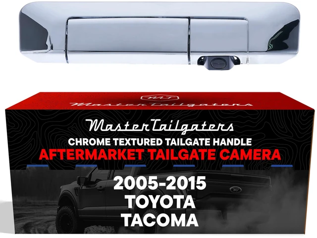 Main image of Chrome Tailgate Handle with Backup Camera Replacement for Toyota Tacoma (2005-2015) | IP68 Waterproof | Parking Grid Lines Available | Easy to Install