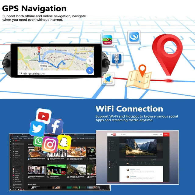 Alt view image 4 of 7 - 2G+64G Android 13 Car Stereo for Volkswagen VW Beetle 2004-2010 with Wireless CarPlay Android Auto 6.86" IPS Touchscreen Car Radio with Bluetooth GPS Navigation WiFi RDS FM Head Unit with Mirror Link