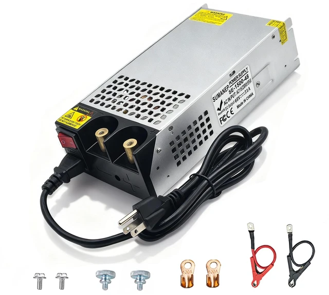 Main image of New Version AC to DC 48V 31A 1500W Power Supply,120V to 48V Converter/110V to 48V Converter for 48v RV, Pump, LED Strip, LCD Monitor (DC48V-31A-1500W)