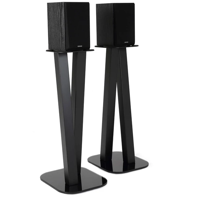 Main image of One Pair Fixed Height Universal Speaker Floor Stands - Black - 600 Series