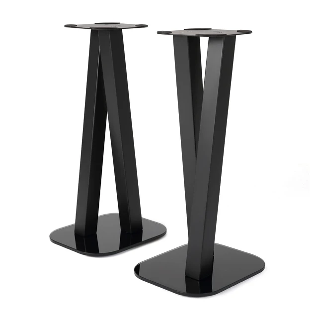 Alt view image 3 of 7 - One Pair Fixed Height Universal Speaker Floor Stands - Black - 600 Series