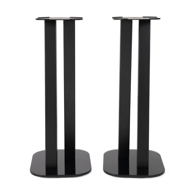 Alt view image 4 of 7 - One Pair Fixed Height Universal Speaker Floor Stands - Black - 600 Series