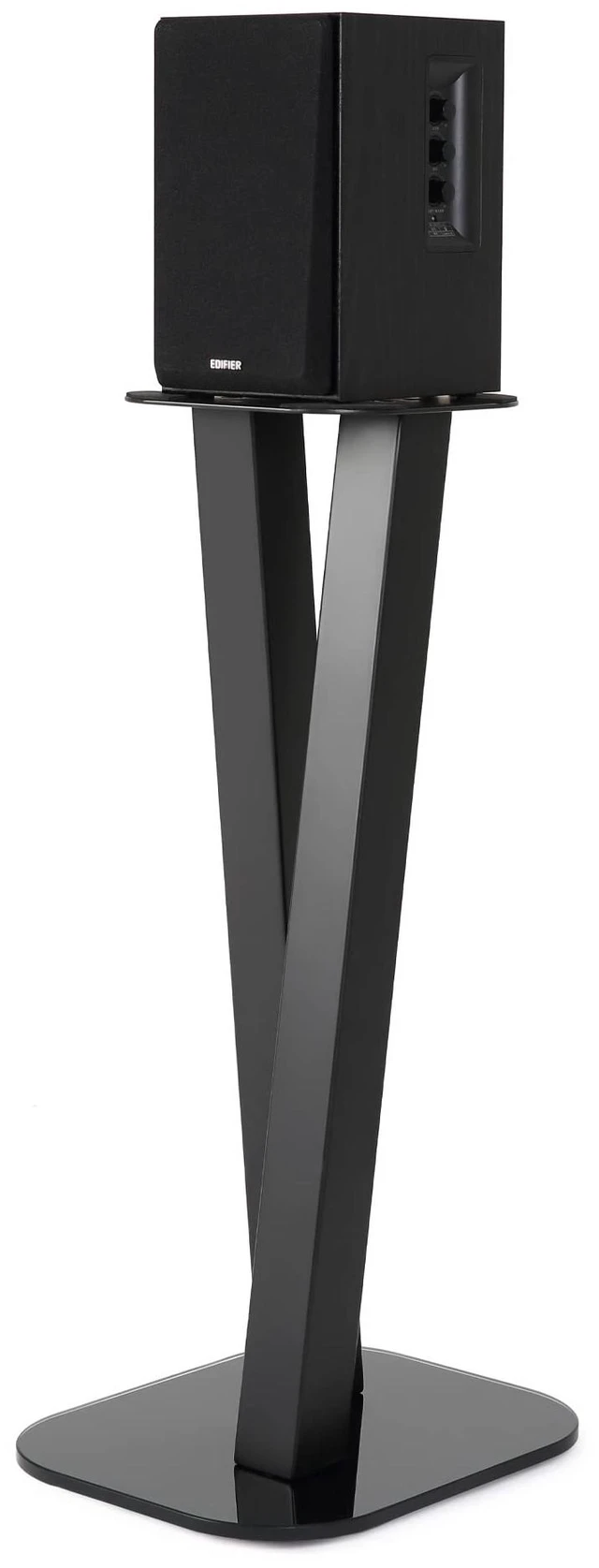 Alt view image 6 of 7 - One Pair Fixed Height Universal Speaker Floor Stands - Black - 600 Series