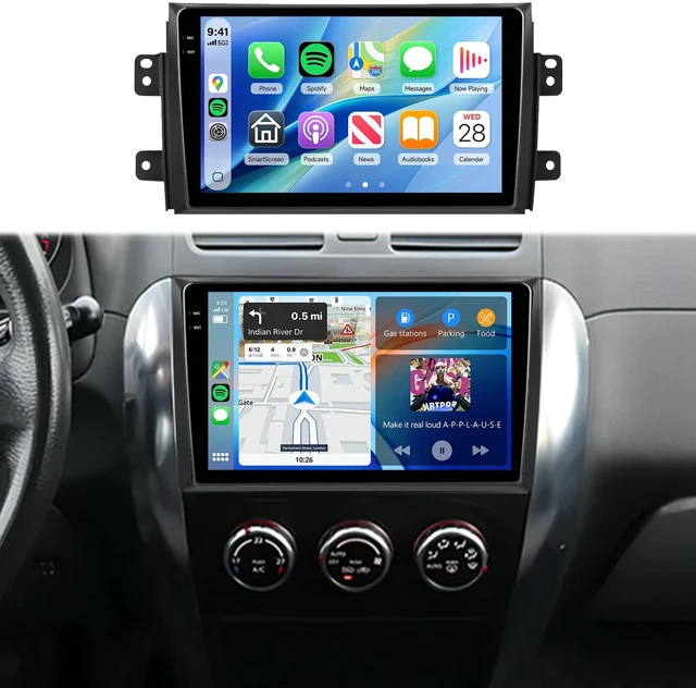 Main image of 4G+128G Car Radio Stereo for Suzuki SX4 2006-2013, 9inch HD in-Cell Touch Screen/Android 15/Wireless CarPlay/Android Auto/GPS/5Ghz WiFi/5.0Bluetooth/FM/RDS/SWC/AHD Backup Camera