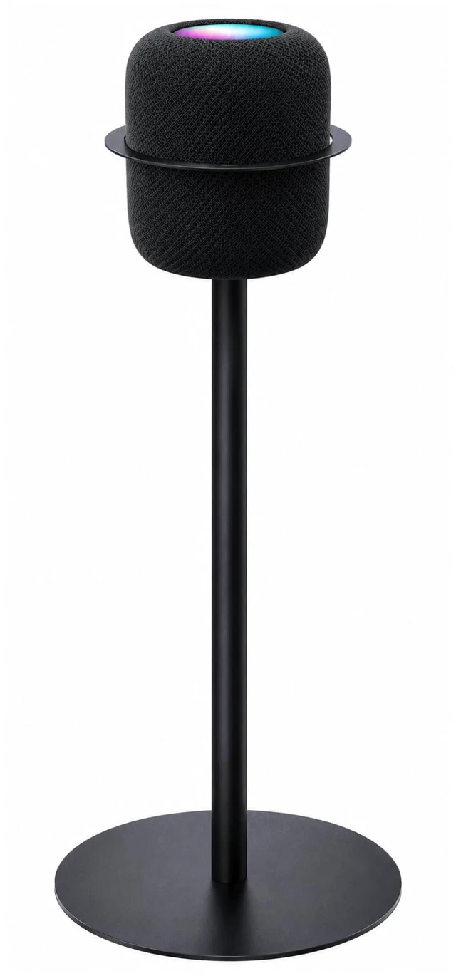 Main image of Speaker Stand for Apple HomePod & HomePod 2, 37-Inch Floor Stand with Built-in Cable Management, Powder-Coated Steel, Sleek Modern Design, Secure Precision-Fit Ring