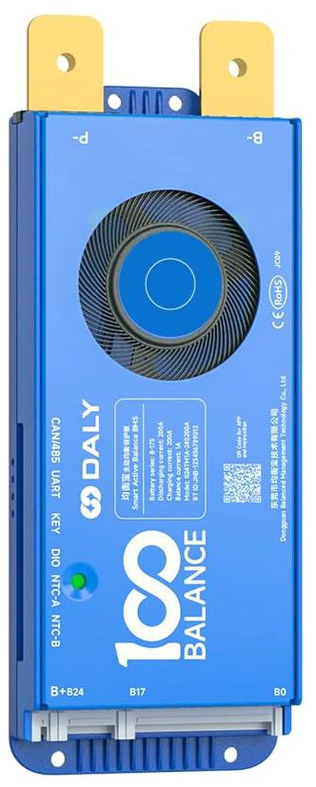 Main image of DALY BMS 200A 4S - 8S Built in Bluetooth 1A Active Cell Balancing RS485 CAN for 12V - 24V LiFePO4/Li - ion/LTO Battery Packs Perfect for RV, Portable Power Station, Trolling Motor