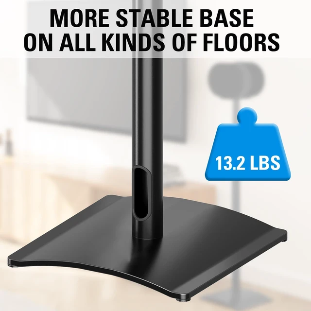 Alt view image 6 of 7 - Speaker Stands for Sonos Era 300, Height Adjustable Up to 42.4'', Set of 2 Surround Sound Speaker Stand with Cable Management for Sonos Era 300 Wireless Speaker,13.2 LBS Loading MD5416
