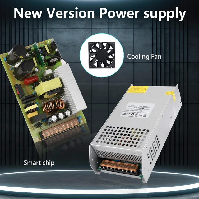 Alt view image 2 of 7 - DC 60V 20A 1200W Power Supply 110V AC to DC 60V Converter 1200W Switch Power Supply Transformer for 60Volt Drive Sensor System Lamp Meter Controller Servo Electric Motor