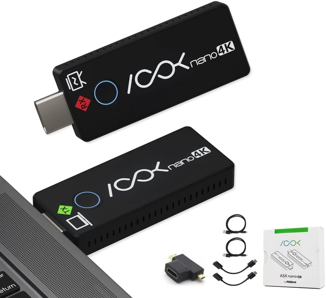 Main image of 4K Wireless HDMI Transmitter & Receiver, Wireless HDMI Extender Presentation Kit for Meeting Room, 131ft Low-Latency, PC to TV, Plug & Play,Compatible with Yealink MeetingBoard, Ask Nano