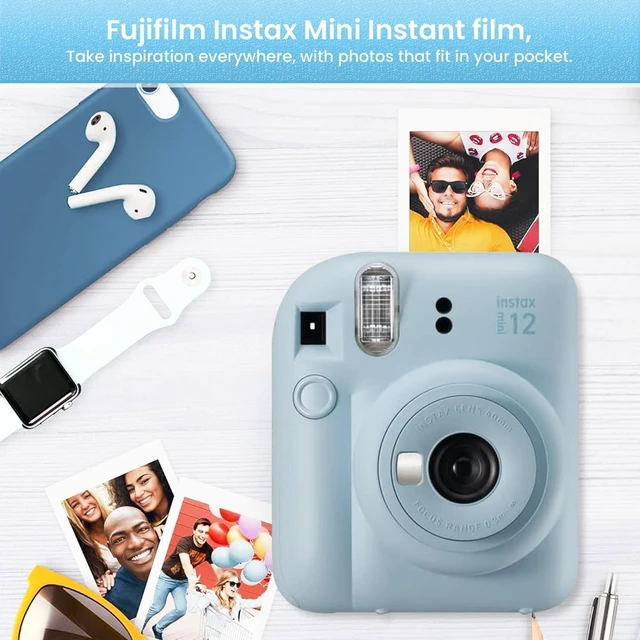 Alt view image 6 of 7 - INSTAX MINI 12 Blue Bundle 2025 (2 Single Packs (20 Sheets), Pastel Blue (Holiday Bundle))